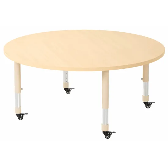 Aurum Spaces - Round Table - 120 cm - Natural - 39-61.5 cm - Modern Teaching Aids NZ