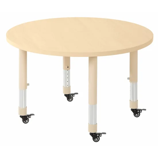 Aurum Spaces - Round Table - 85 cm - Natural - 39-61.5 cm - Modern Teaching Aids NZ
