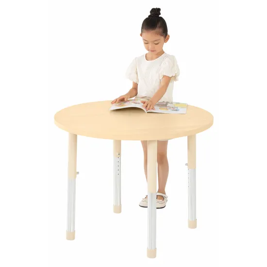 Aurum Spaces - Round Table - 85 cm - Natural - 57-79.5 cm - Modern Teaching Aids NZ