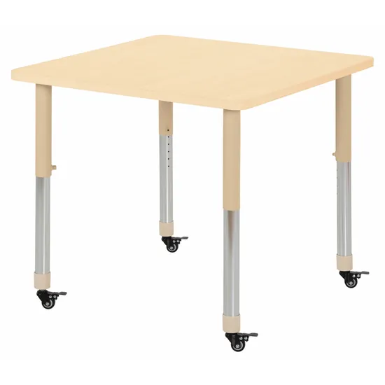Aurum Spaces - Square Table - 80 x 80 cm - Natural - 57-79.5 cm - Modern Teaching Aids NZ