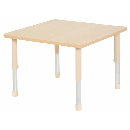 Aurum Spaces - Square Table - 80 x 80 cm - Natural - 57-79.5 cm - Modern Teaching Aids NZ