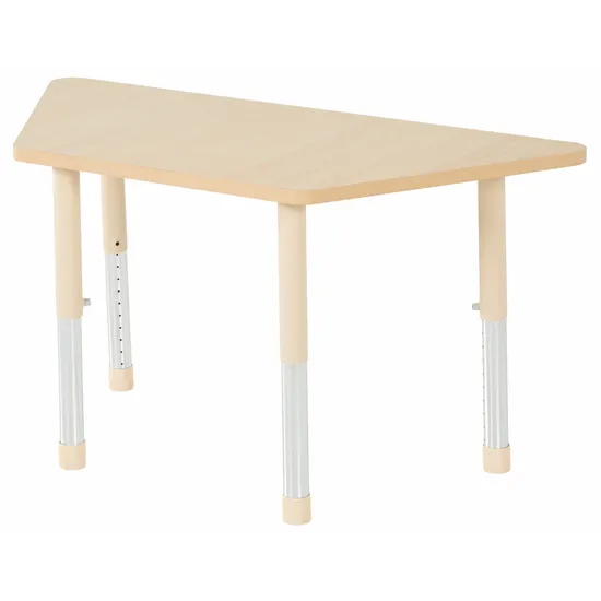 Aurum Spaces - Trapezoidal Table - 120 x 50 cm - Natural - 39-61.5 cm - Modern Teaching Aids NZ