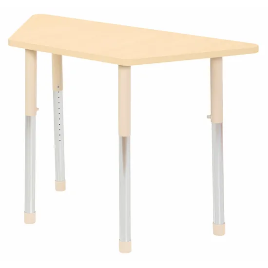 Aurum Spaces - Trapezoidal Table - 120 x 50 cm - Natural - 57-79.5 cm - Modern Teaching Aids NZ