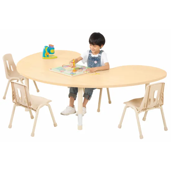 Aurum Spaces - Group Table - 180 x 120 cm - Natural - 39-61.5 cm - Modern Teaching Aids NZ