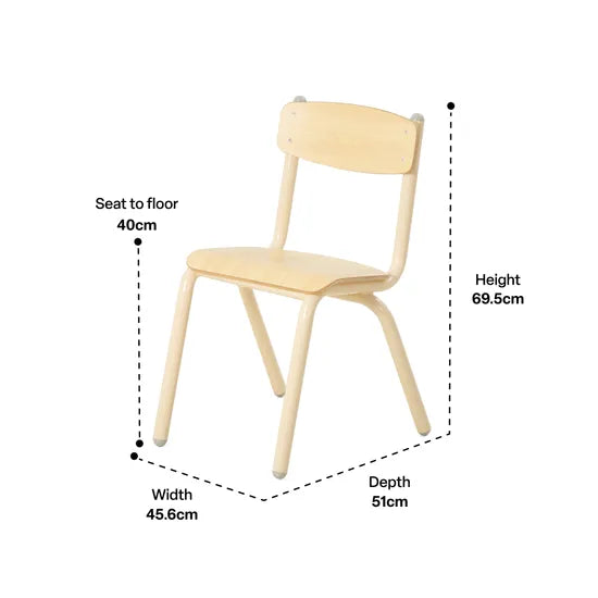 Aurum Spaces - Metal Chair - 40 cm Seat Height - Modern Teaching Aids NZ
