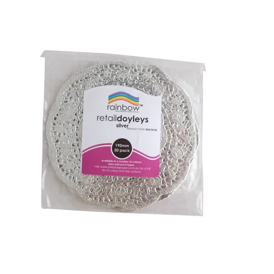 Metallic Paper Doilies Silver - Pack of 50 - Modern Teaching Aids NZ