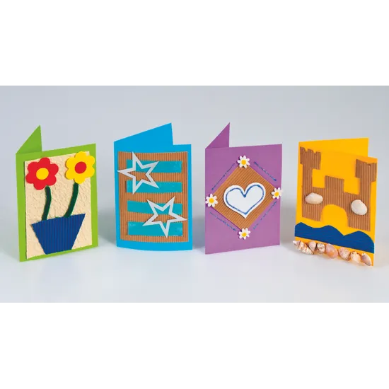 Assorted Corrugated Cardboard Squares 18cm - Pack of 50 - Modern Teaching Aids NZ