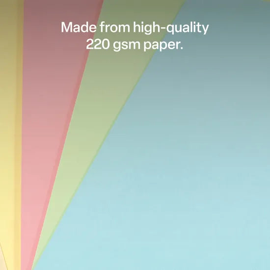 Pastel Cardboard A4 220gsm - Pack of 100 - Modern Teaching Aids NZ