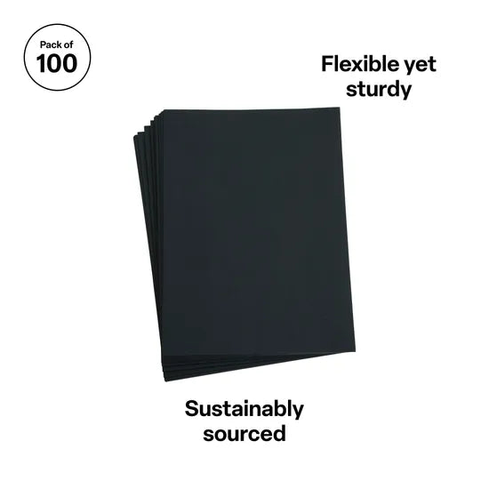 Black Cover Paper A4 120gsm - Pack of 100 - Modern Teaching Aids NZ