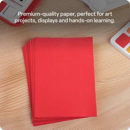 Red Cover Paper A4 120gsm - Pack of 100 - Modern Teaching Aids NZ