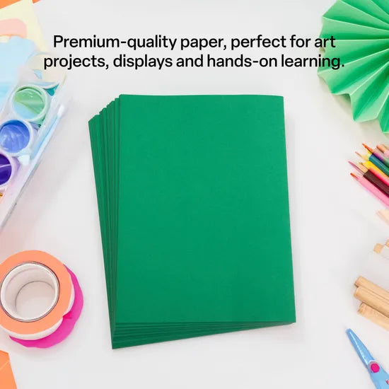 Green Cover Paper A4 120gsm - Pack of 100 - Modern Teaching Aids NZ