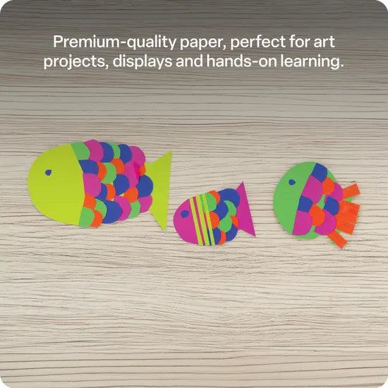 Fluorescent Cardboard A4 200gsm - Pack of 60 - Modern Teaching Aids NZ