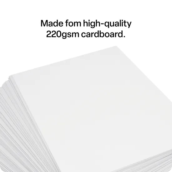 White Cardboard A3 220gsm - Pack of 100 - Modern Teaching Aids NZ