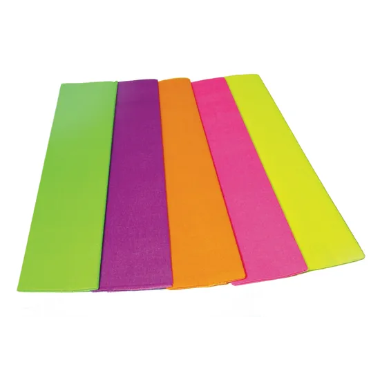 Fluorescent Crepe Paper (50cm x 2.5m) - Pack of 5 - Modern Teaching Aids NZ