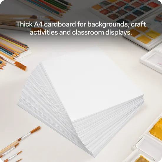 White Cardboard A4 220gsm - Pack of 100 - Modern Teaching Aids NZ