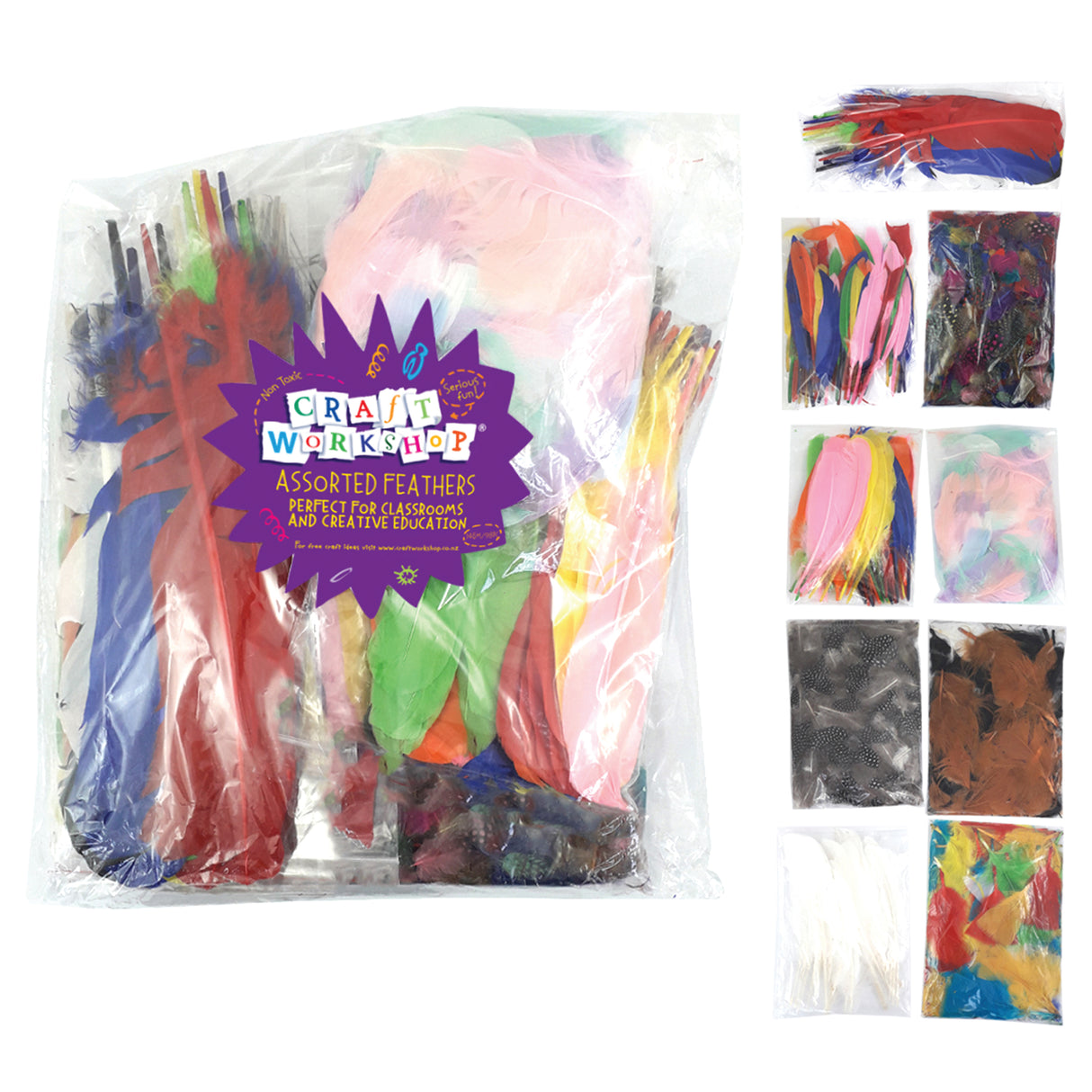 Craft Value Feathers Asst 14gm - Modern Teaching Aids NZ