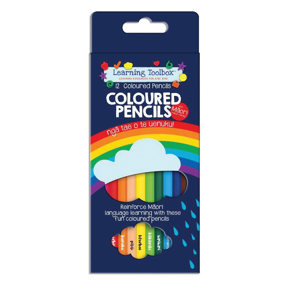 Te Reo Colour Pencils 12pc 17. - Modern Teaching Aids NZ