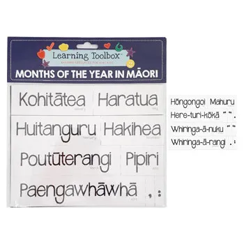 Magnetic NZ Maori Months 21pcs - Modern Teaching Aids NZ