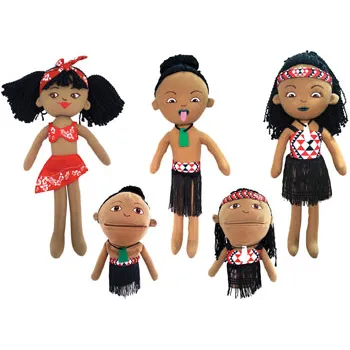 Maori and South Pacific Dolls and Puppets - Set of 5 - Modern Teaching Aids NZ