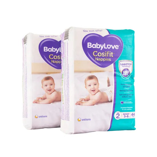 BabyLove Nappies - Infant, 3-8 kg, Pack of 88