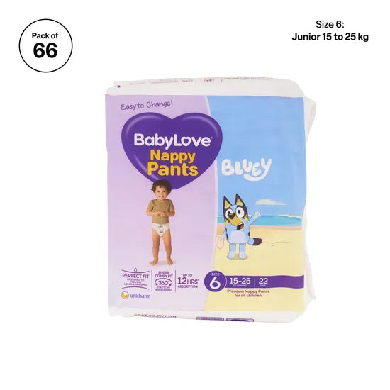 BabyLove Nappy Pants - Junior, 15-25 kg, Pack of 66