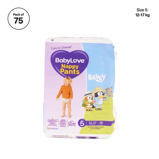 BabyLove Nappy Pants - 12-17 kg, Pack of 75