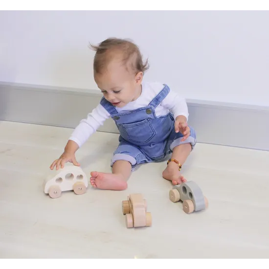 Discoveroo Chunky Neutral Cars - Set of 3 - Modern Teaching Aids NZ