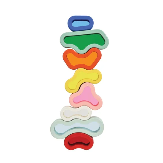 Organic Acrylic Block Set - Pastel - Set of 8 - Modern Teaching Aids NZ