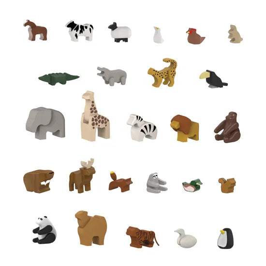 Wooden Animals Set of 26