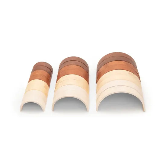 MTA Spaces - Natural Wooden Arches - 24pc - Modern Teaching Aids NZ