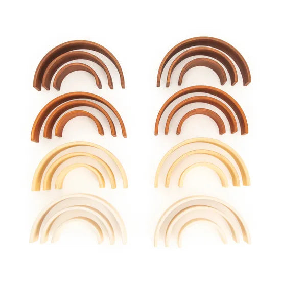 MTA Spaces - Natural Wooden Arches - 24pc - Modern Teaching Aids NZ