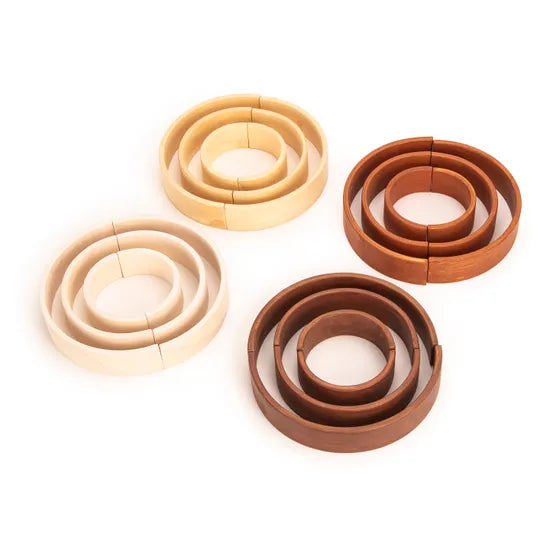 MTA Spaces - Natural Wooden Arches - 24pc - Modern Teaching Aids NZ