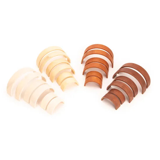 MTA Spaces - Natural Wooden Arches - 24pc - Modern Teaching Aids NZ