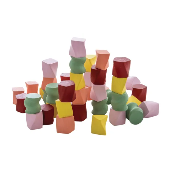 Teachables - Wooden Pastel Blocks - 40 pieces - Modern Teaching Aids NZ