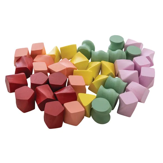 Teachables - Wooden Pastel Blocks - 40 pieces - Modern Teaching Aids NZ