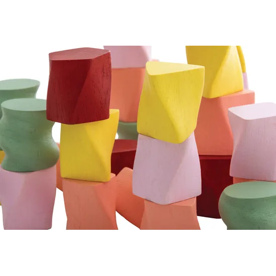 Teachables - Wooden Pastel Blocks - 40 pieces - Modern Teaching Aids NZ