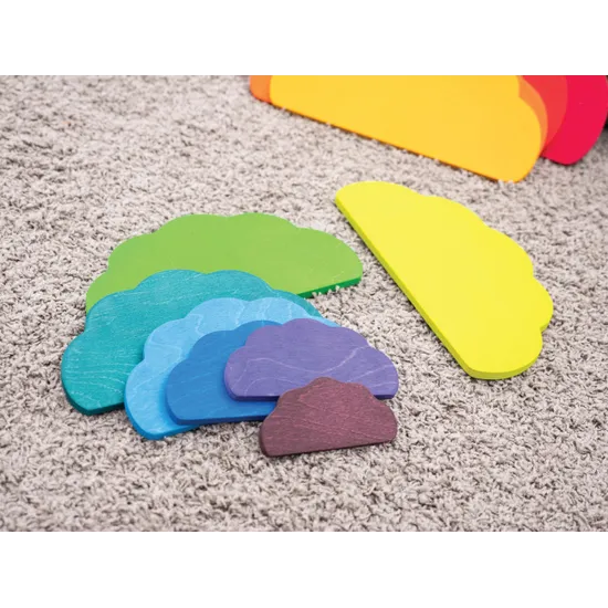 Rainbow Stacking Clouds 11 Pieces - Modern Teaching Aids NZ