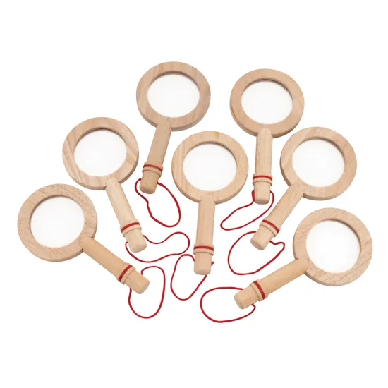 Wooden Magnifier Bigjigs - Set of 6
