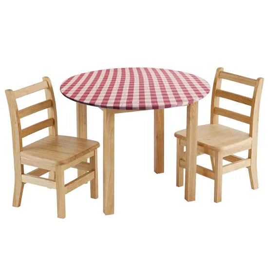 Tablecloth Gingham Red - 120 cm, Round