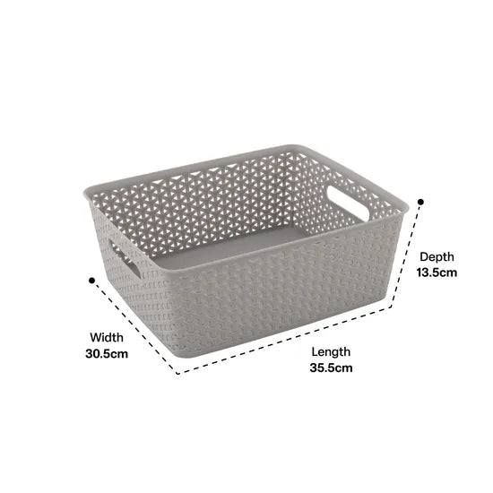 Storage Basket Knotted Medium Grey - Modern Teaching Aids NZ