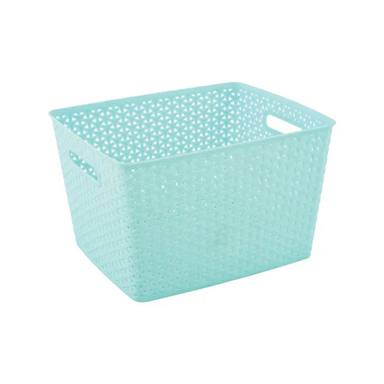 Storage Basket Knotted Large Teal - Modern Teaching Aids NZ