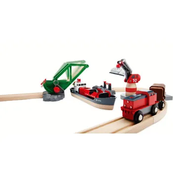 BRIO - Cargo Harbour Set 16 pieces - Modern Teaching Aids NZ