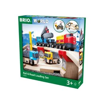 BRIO - Rail & Road Loading Set 32 pieces - Modern Teaching Aids NZ