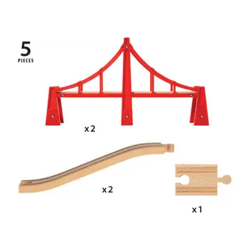 BRIO - Double Suspension Bridge 5 pieces - Modern Teaching Aids NZ