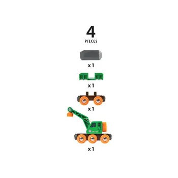 BRIO - Clever Crane Wagon 4 pieces - Modern Teaching Aids NZ