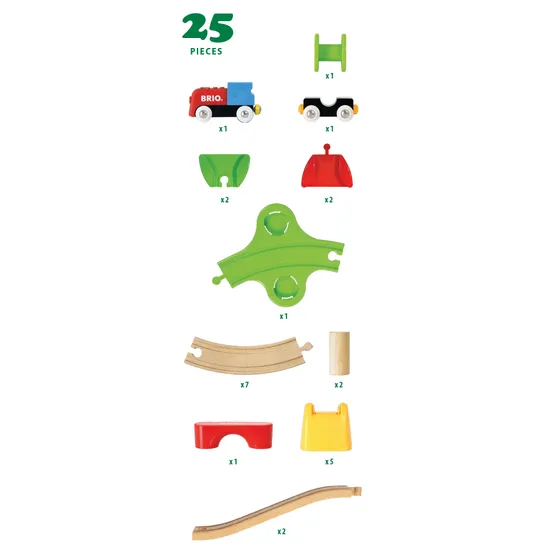 BRIO My First - BO Railway Train Set 25 Pieces - Modern Teaching Aids NZ
