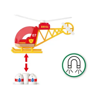 BRIO - Firefighter Helicopter 3 pieces - Modern Teaching Aids NZ