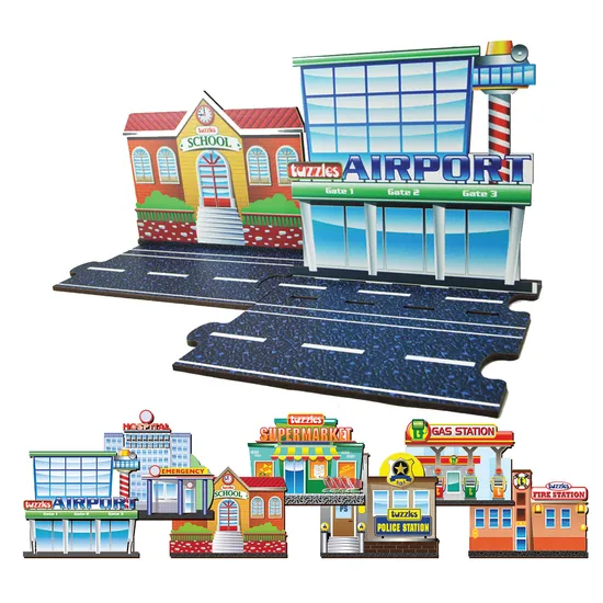 Tuzzles - Buildings Set - 14 Pieces - Modern Teaching Aids NZ