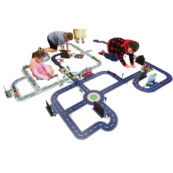 Roadway & Railway Super Set - 176 Pieces - Modern Teaching Aids NZ