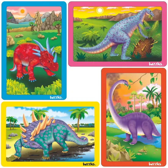 Tuzzles - Dinosaur Set of 4 Puzzles - Modern Teaching Aids NZ